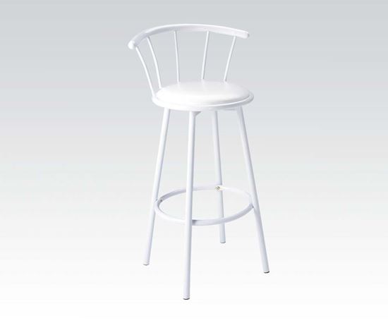 Picture of Cucina White Finish 2 Pcs. Swivel Bar Chair by    (Set of 2)