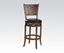 Picture of Transitional Woven Walnut & Black 30" Seat Height Swivel Bar Stool