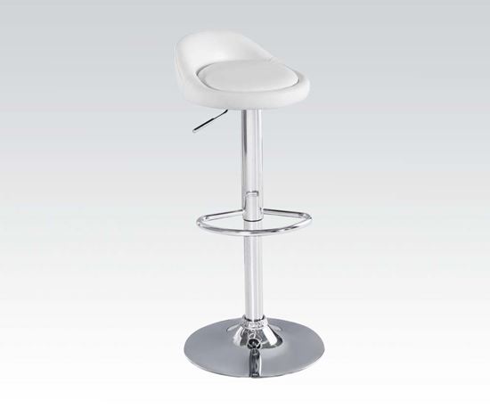 Picture of White Adjustable Bar  Stool  (Set of 2)