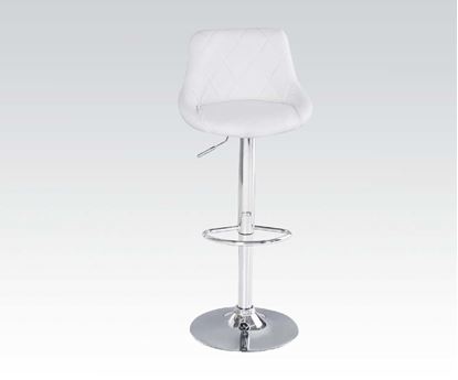 Picture of White Adjustable Bar  Stool  (Set of 2)