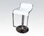 Picture of White/Chrome Adjustable Stool W/Chromed Base and Fo  (Set of 2)