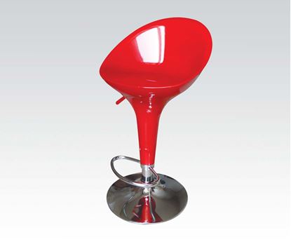 Picture of Red Adjustable Stool W/Short Back   No P2 Concern  (Set of 2)