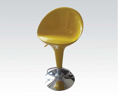 Picture of Yellow Adjustable Stool W/Short Back   No P2 Concern  (Set of 2)