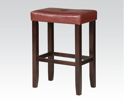 Picture of Red Counter H.  Stool, 24"H   W/P2  (Set of 2)
