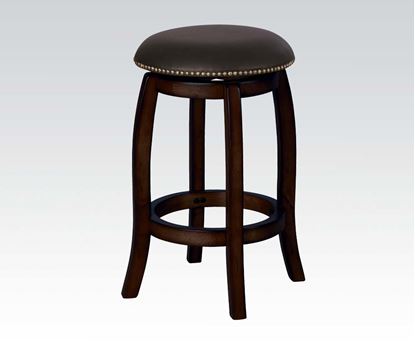 Picture of Traditional Espresso 24"H Seat Height Swivel Counter Height Stool