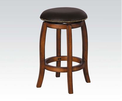 Picture of Chelsea  Oak Finish 24"H Seat Height Swivel Stool