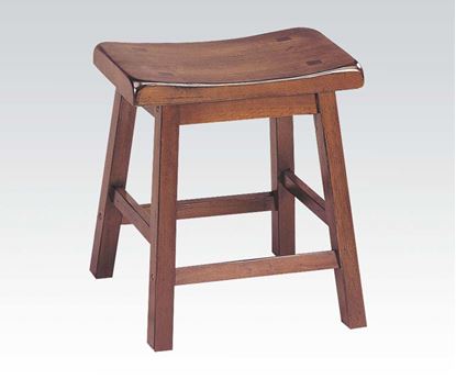 Picture of Contemporary Walnut Finish 18" seat height solid wood stool    (Set of 2)