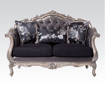 Picture of Chantelle Antique Platinum Loveseat with Pillows 