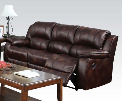 Picture of Zanthe Brown Microfiber Power Motion Sofa