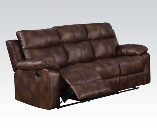 Picture of Dyson Light Brown Polished Microfiber Motion Sofa 