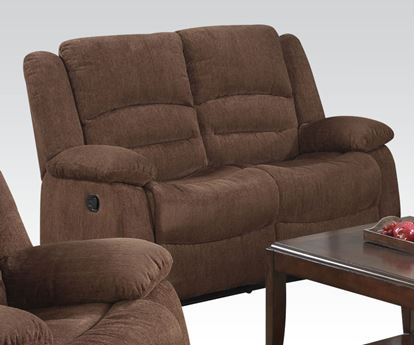 Picture of Bailey Dark Brown Chenille Motion Loveseat 