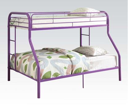 Picture of 2" Tube Red Twin Over Full Metal Bunk Bed