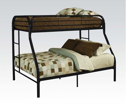 Picture of 2" Tube Black Twin Over Full Metal Bunk Bed