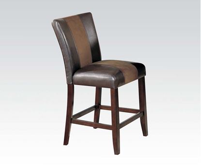 Picture of Britney  brown leather/ vinyl upholstered 2Pcs. counter height chair  (Set of 2)