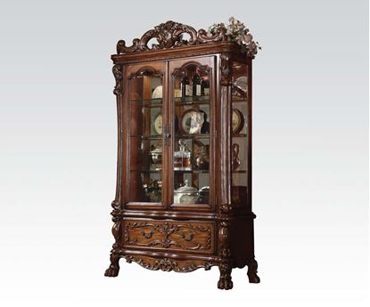 Picture of Dresden Classics Warm Antique Brown Finish Counter Height Curios