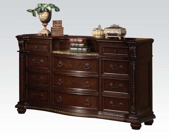 Picture of Anondale Traditional Cherry Marble Top Dresser