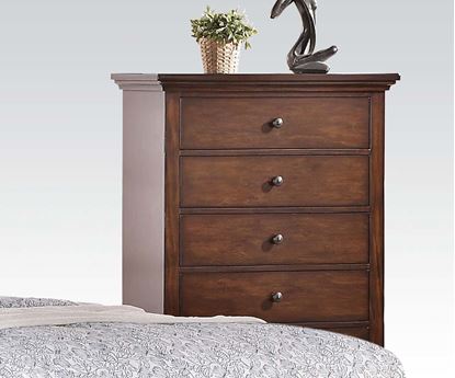 Picture of Aceline Transitional Cherry Five Drawer Chest 