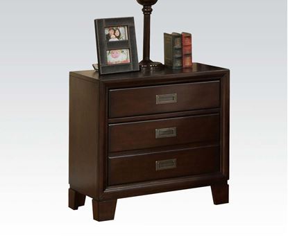 Picture of Bellwood Transitional Cappuccino Storage Nightstand 