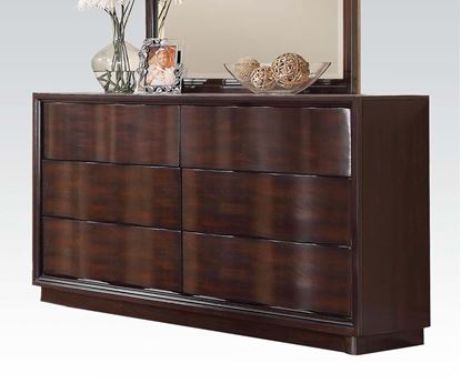 Picture of Travell High Back Walnut Finish Dresser 