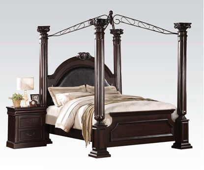 Picture of Roman Empire II Dark Cherry Eastern King Canopy Bed