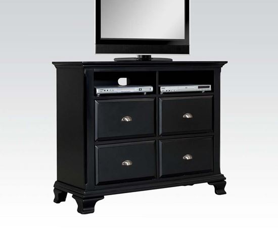 Picture of Canterbury Contemporary Black Wood Media Chest 