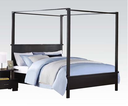 Picture of London Black Finish Eastern King Canopy Bed 