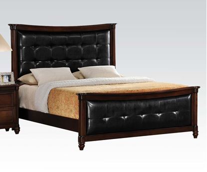 Picture of Amaryllis Cherry Black Queen Panel Bed 