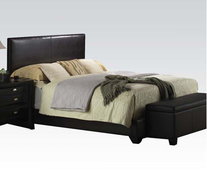 Picture of Ireland Black Finish PU Queen Bed 