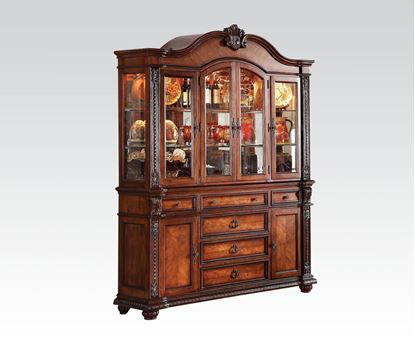 Picture of Nathaneal Collection Tobacco Cherry Finish Hutch & Buffet
