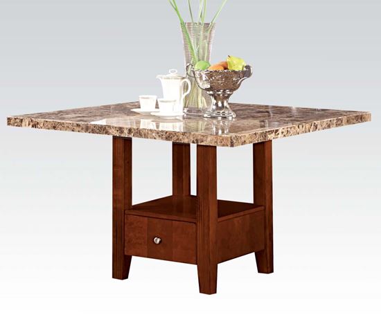 Picture of Furniture  Square Marble Top Storage Dining Table