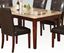 Picture of Doretta Walnut Finish White Brown Marble Top Dining Table