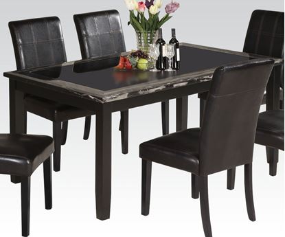 Picture of Modern Black Faux Marble Dining Table