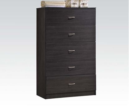 Picture of Modern Espresso 5 Drawer Accent Chest
