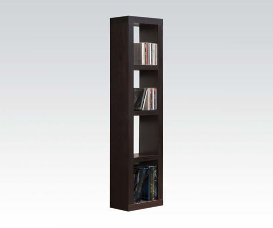 Picture of Modern Espresso Finish 4 Shelf Bookcase