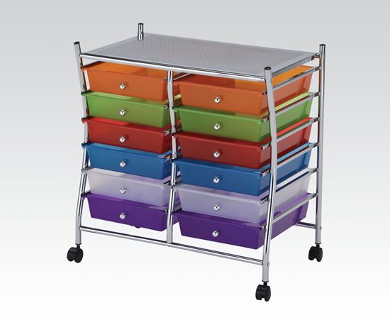 Picture of Storage Cart w/12 drawers Mobile Organizer