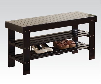 Picture of Black Bench With Shoe Rack