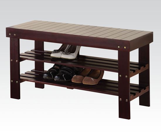 Picture of Espresso Bench With Shoe Rack