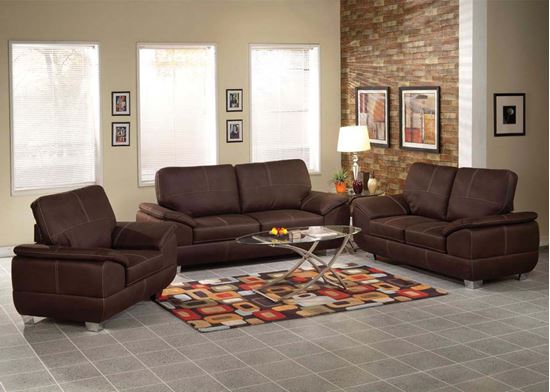 Picture of Corliss Dark Brown Living Room Set